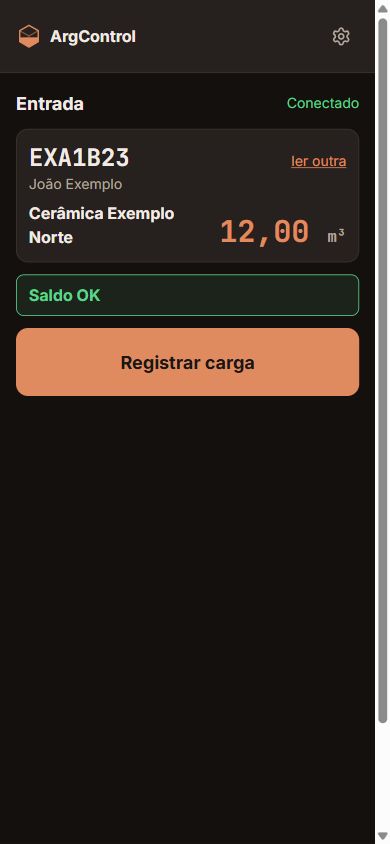 Caçamba lida: cliente e selo.
