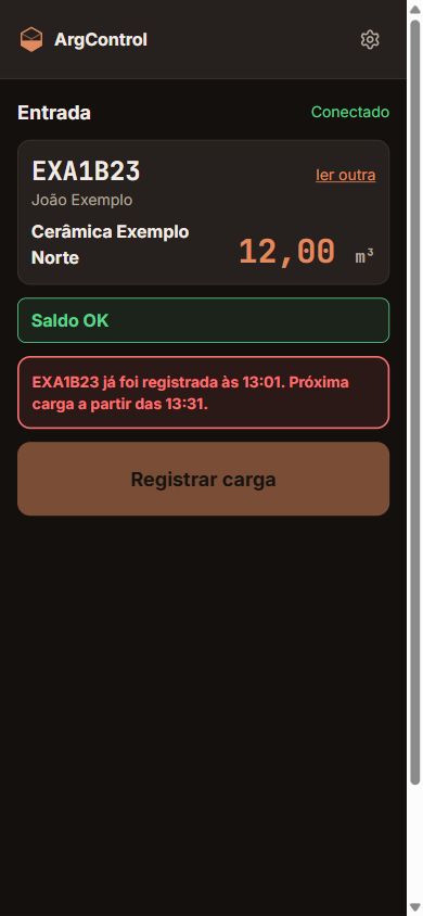A mesma caçamba antes de 30 minutos: o registro trava.